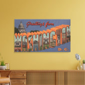 Washington (staat) - Grote letterscènes 2 Canvas Afdruk (Insitu (Woonkamer))