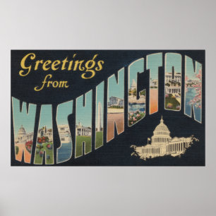 Washington (staat) - Grote letterscènes 3 Poster