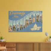 Washington (staat) - Grote letterscènes 4 Canvas Afdruk (Insitu (Woonkamer))