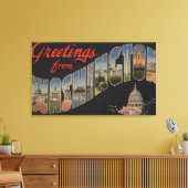 Washington (staat) - Grote letterscènes Canvas Afdruk (Insitu (Woonkamer))
