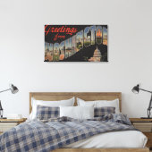 Washington (staat) - Grote letterscènes Canvas Afdruk (Insitu (Slaapkamer))