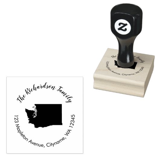 Washington staat retouradres rubberstempel (Gestempeld)