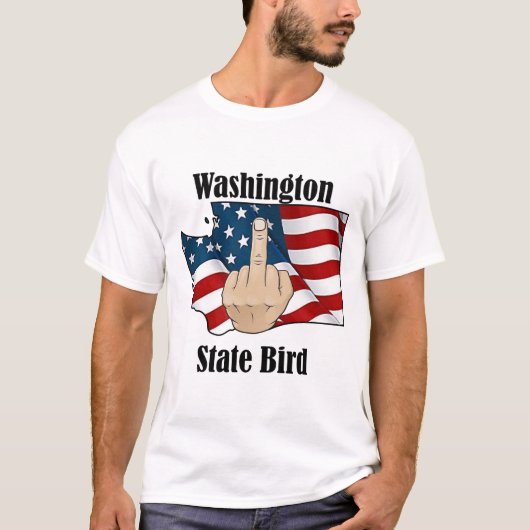 Washington staat vogel t-shirt middelvinger (Voorkant)