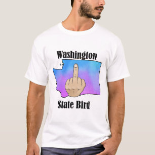Washington staat vogel t-shirt middelvinger kleur