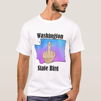 Washington staat vogel t-shirt middelvinger kleur