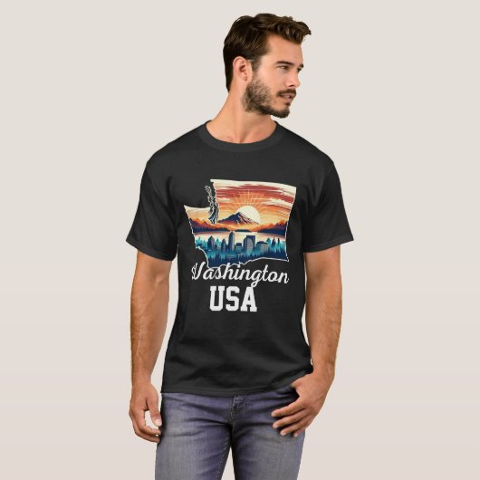 Washington stad t-shirt (Voorkant volledig)