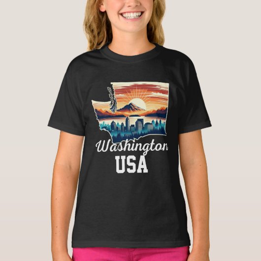 Washington stad t-shirt (Voorkant)