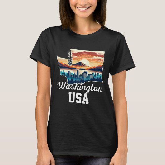 Washington stad t-shirt (Voorkant)