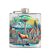 Washington State Adventure Flask Heupfles (Voorkant)