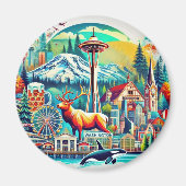 Washington State Adventure Magnet (Voorkant)
