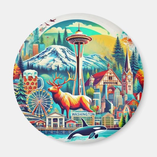 Washington State Adventure Magnet (Voorkant)