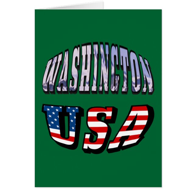 Washington State Afbeelding en de Amerikaanse vlag (Voorkant)