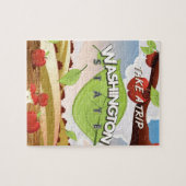 Washington State Apple tree Travel Poster Cartoon Legpuzzel (Horizontaal)