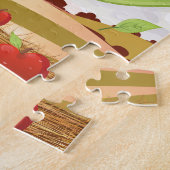 Washington State Apple tree Travel Poster Cartoon Legpuzzel (Zijkant)