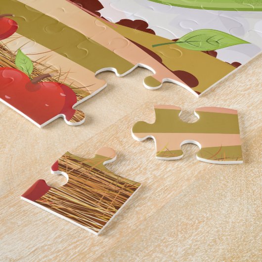 Washington State Apple tree Travel Poster Cartoon Legpuzzel (Zijkant)