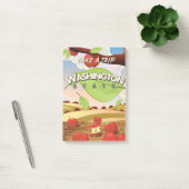 Washington State Apple Tree Travel Poster Cartoon. Post-it® Notes (Kantoor)