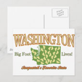 Washington State - Bigfoot Leeft! Briefkaart (Voorkant / Achterkant)
