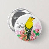 Washington State Bird American Goldfinch Ronde Button 5,7 Cm (Voorkant /achterkant)