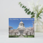 Washington State Capitol Spring Travel Briefkaart (Staand voorkant)