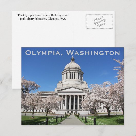 Washington State Capitol Spring Travel Briefkaart (Voorkant / Achterkant)