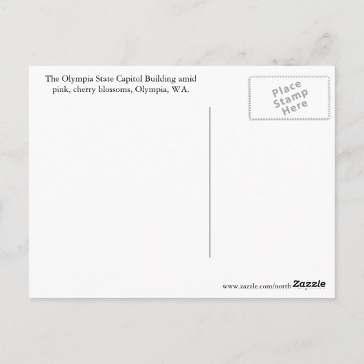 Washington State Capitol Spring Travel Briefkaart (Achterkant)