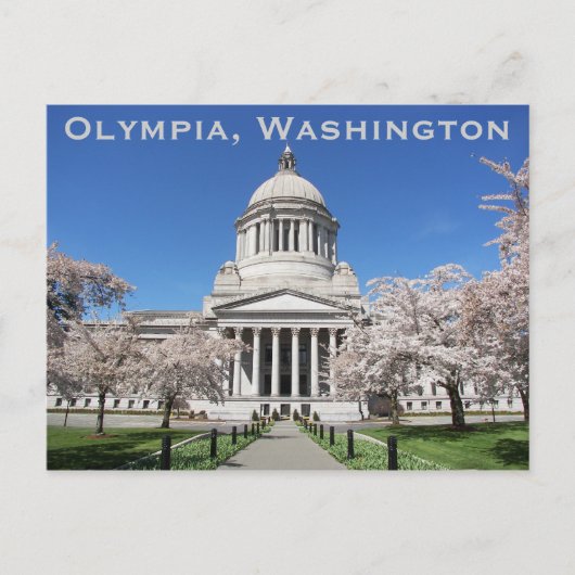 Washington State Capitol Spring Travel Briefkaart (Voorkant)