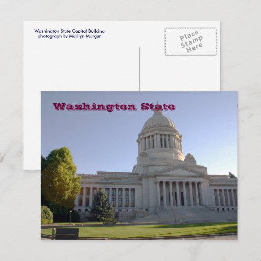 Washington State Capitol, staat Washington Briefkaart (Voorkant / Achterkant)