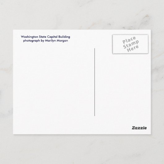 Washington State Capitol, staat Washington Briefkaart (Achterkant)