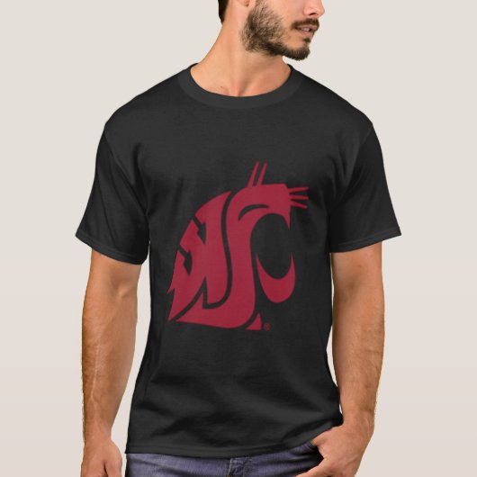 Washington State Cougars Links Borst Icoon T-shirt (Voorkant)