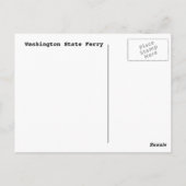 Washington State Ferry Briefkaart (Achterkant)
