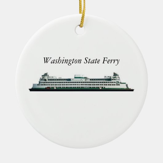 Washington State Ferry Keramisch Ornament (Voorkant)