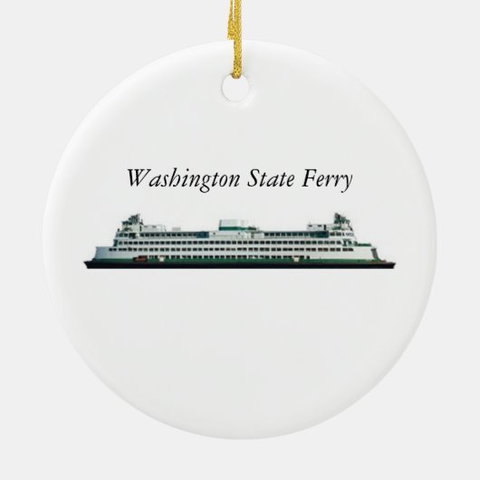 Washington State Ferry Keramisch Ornament (Achterkant)