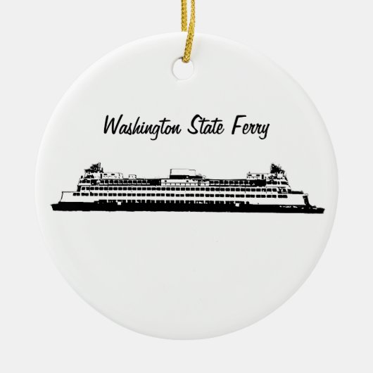 Washington State Ferry Keramisch Ornament (Voorkant)