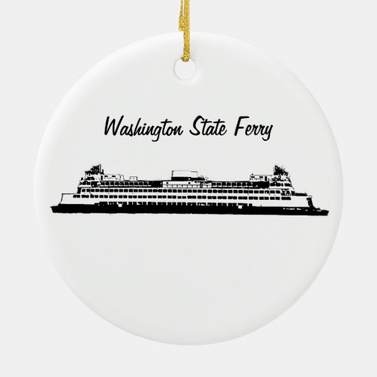 Washington State Ferry Keramisch Ornament (Achterkant)