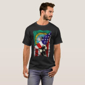 Washington State Flag Distress US American Patri T-shirt (Voorkant volledig)