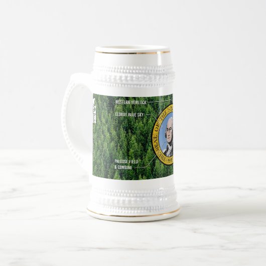 Washington State Flag Stein Bierpul (Voorkant links)