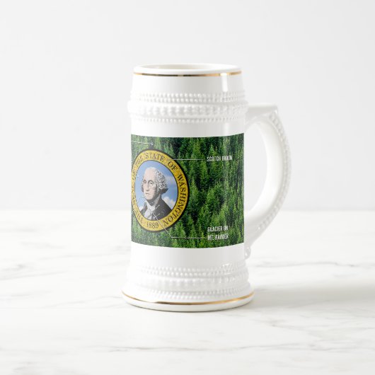 Washington State Flag Stein Bierpul (Voorkant rechts)