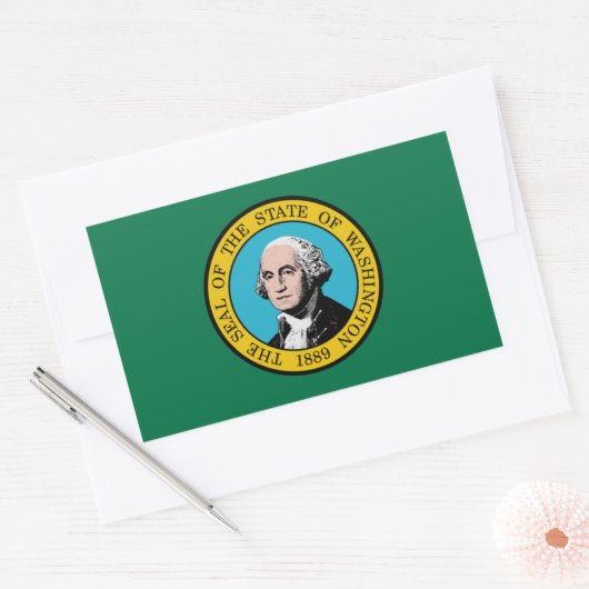 Washington State Flag Sticker (Envelop)