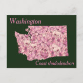 Washington State Flower Collage Map Briefkaart (Voorkant)