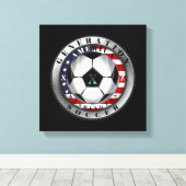 Washington State Generation X American Soccer. Canvas Afdruk (Insitu (Houten vloer))