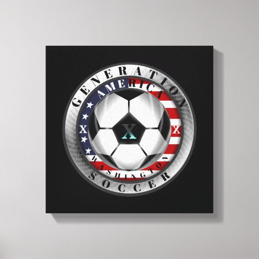 Washington State Generation X American Soccer. Canvas Afdruk (Voorkant)
