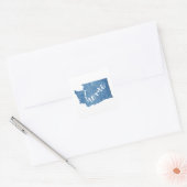 Washington State Home Houtnerf Vierkante Sticker (Envelop)
