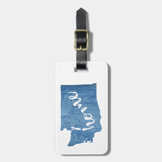 Washington State Home Wood Grain Bagagelabel (Voorkant verticaal)