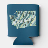 Washington State Illustrated Map Blikjeskoeler (Achterkant)