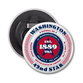 Washington State Information Circle Button Flesopener