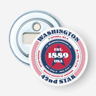 Washington State Information Circle Button Flesopener