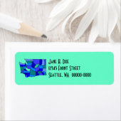 Washington State Kaart Vorm WA Retouradreslabel Etiket (Insitu)