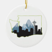 Washington State Keramisch Ornament (Voorkant)