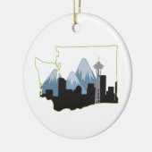 Washington State Keramisch Ornament (Links)