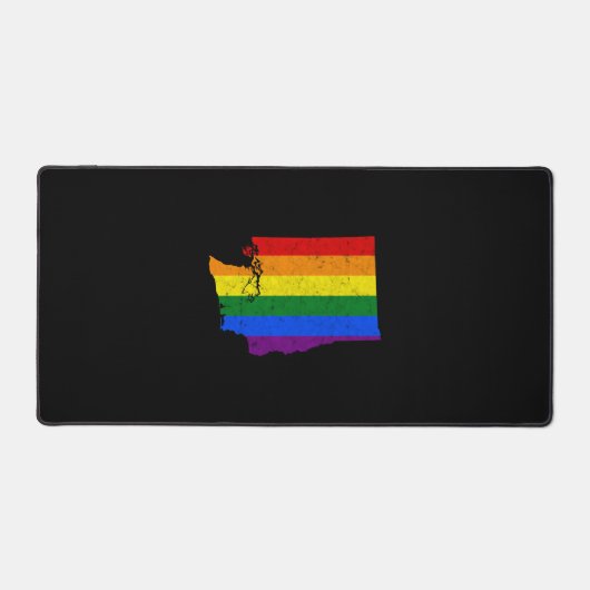Washington State Lgbt Regenboogvlag Bureaumat (Voorkant)